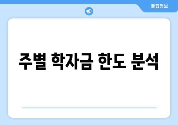 주별 학자금 한도 분석