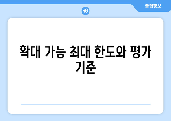 확대 가능 최대 한도와 평가 기준