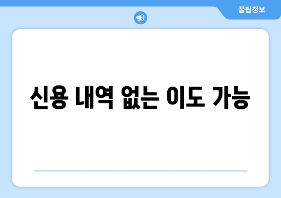 신용 내역 없는 이도 가능