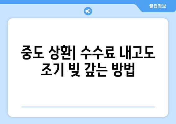 중도 상환| 수수료 내고도 조기 빚 갚는 방법