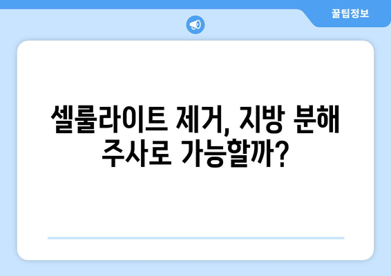 허벅지 셀룰라이트, 지방 흡입 없이 3cm 감소시키는 지방 분해 주사 효과 | 셀룰라이트 제거, 허벅지 둘레 감소, 비용, 후기