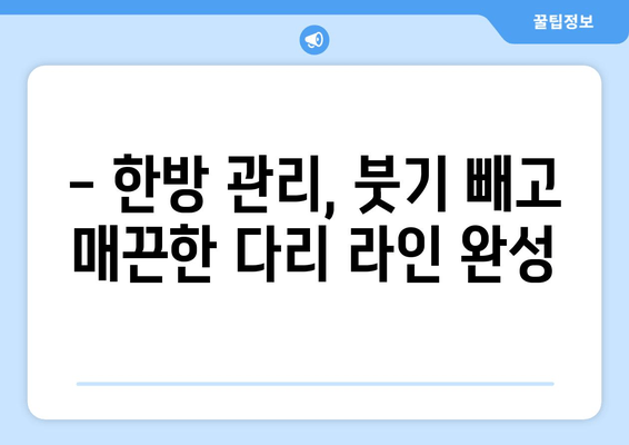 허벅지 지방 고민, 이제 한방 관리로 해결하세요! | 지방 분해, 체질 개선, 슬림한 다리 라인