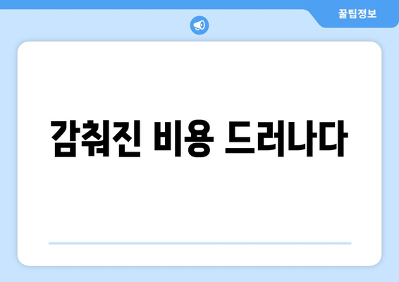 감춰진 비용 드러나다