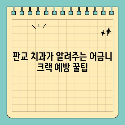 판교 치과에서 알려주는 초기 어금니 크랙 예방 가이드 | 어금니, 크랙, 치아 건강, 판교