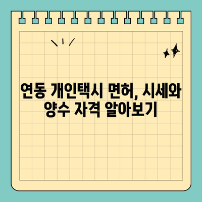 제주도 제주시 연동 개인택시 면허 매매| 오늘의 시세, 양수 자격, 교육 & 수입 정보 | 전국 개인택시 넘버 매물 (2024년)