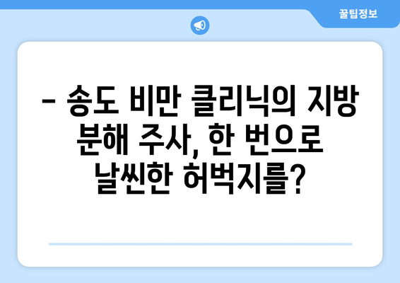 송도 비만 클리닉 지방 분해 주사 1회| 날씬 허벅지 만들기 | 비만, 지방 분해 주사, 송도, 1회 효과