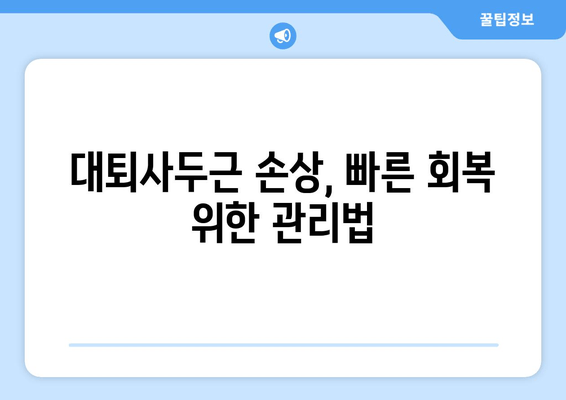 갑자기 찾아온 허벅지 통증, 대퇴사두근 손상 의심해보세요! | 허벅지 통증, 운동 부상, 근육 손상, 응급 처치