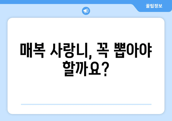 매복 사랑니, 뽑아야 할까요? 고민 해결! 매복 사랑니 선택 전 고려해야 할 5가지 | 사랑니 발치, 매복 사랑니 증상, 치과 상담