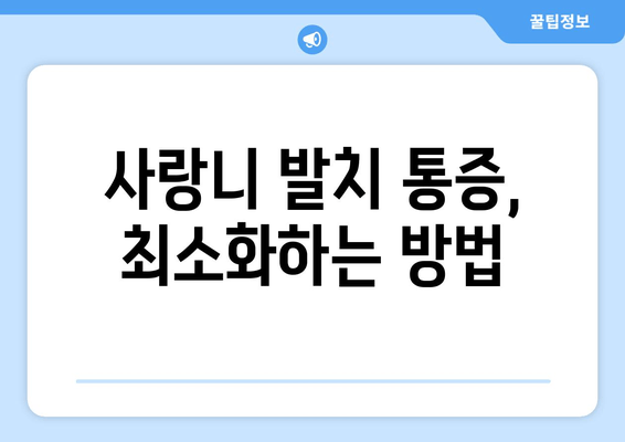 사랑니 발치 통증, 의식하진정법으로 최소화하기 | 사랑니 발치, 통증 관리, 의식하진정, 치과