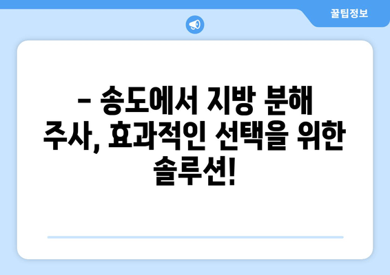 송도 비만 클리닉 지방 분해 주사 1회| 날씬 허벅지 만들기 | 비만, 지방 분해 주사, 송도, 1회 효과