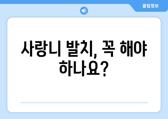 사랑니, 뽑아야 할까 말아야 할까? | 사랑니 발치 고민 해결 가이드