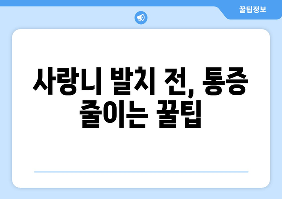 사랑니 발치, 최소 통증으로 이겨내는 방법 | 사랑니 발치, 통증 줄이기, 발치 후 관리