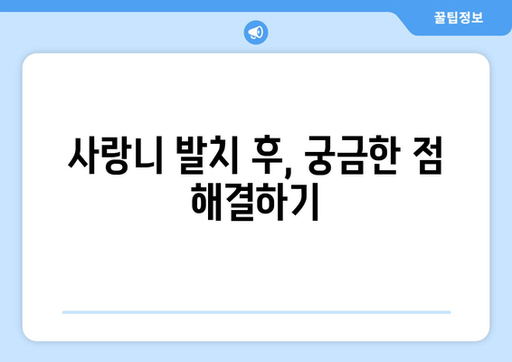 사랑니 발치 후 꼭 알아야 할 7가지 주의사항 | 사랑니 발치, 회복, 부작용, 관리