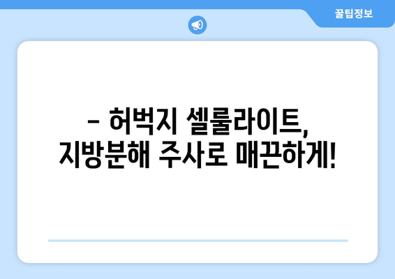 허벅지 셀룰라이트, 지방흡입 없이 지방분해 주사로 - 실제 효과 및 후기 | 셀룰라이트, 지방분해, 허벅지, 비용, 시술 후기