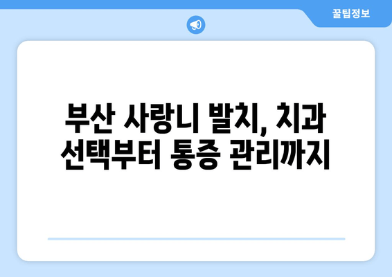 부산 매복 사랑니 발치, 안심 가이드| 과정부터 주의사항까지 | 사랑니 발치, 부산 치과, 통증 관리, 회복 가이드