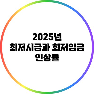 2025년 최저시급과 최저임금 인상률