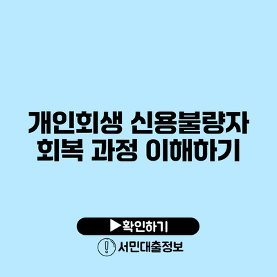 개인회생 신용불량자 회복 과정 이해하기