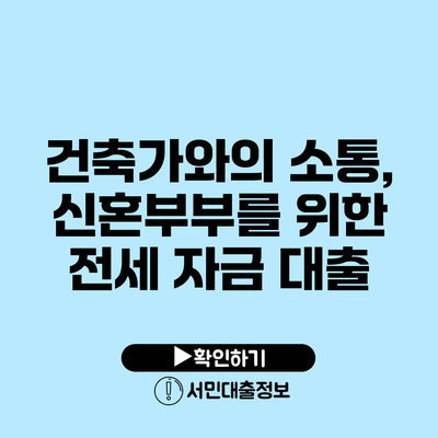 건축가와의 소통, 신혼부부를 위한 전세 자금 대출