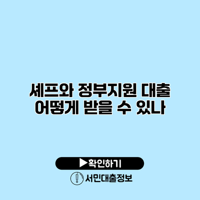 셰프와 정부지원 대출: 어떻게 받을 수 있나?