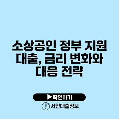 소상공인 정부 지원 대출, 금리 변화와 대응 전략