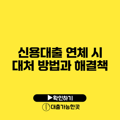 신용대출 연체 시 대처 방법과 해결책