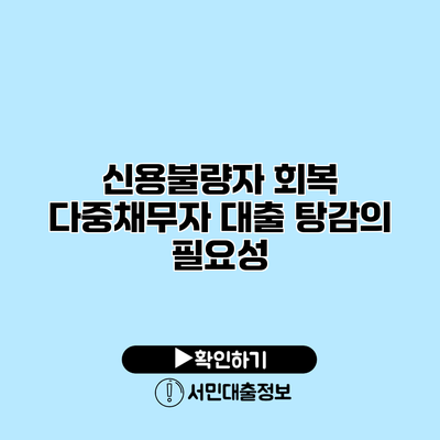 신용불량자 회복: 다중채무자 대출 탕감의 필요성