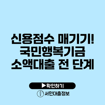 신용점수 매기기! 국민행복기금 소액대출 전 단계