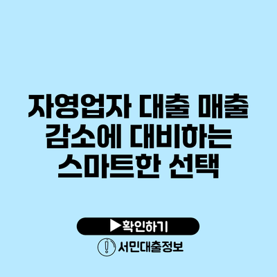 자영업자 대출: 매출 감소에 대비하는 스마트한 선택
