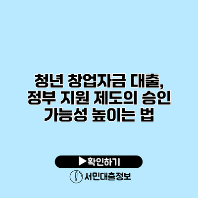 청년 창업자금 대출, 정부 지원 제도의 승인 가능성 높이는 법