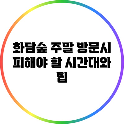 화담숲 주말 방문시 피해야 할 시간대와 팁