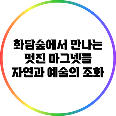 화담숲에서 만나는 멋진 마그넷들: 자연과 예술의 조화