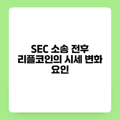 SEC 소송 전후 리플코인의 시세 변화 요인