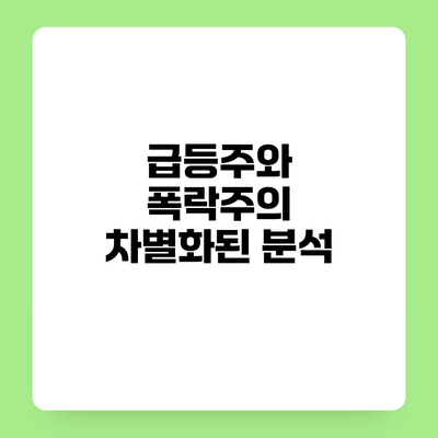 급등주와 폭락주의 차별화된 분석