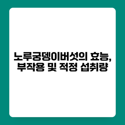 노루궁뎅이버섯의 효능, 부작용 및 적정 섭취량