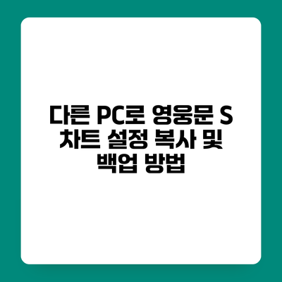 다른 PC로 영웅문 S 차트 설정 복사 및 백업 방법