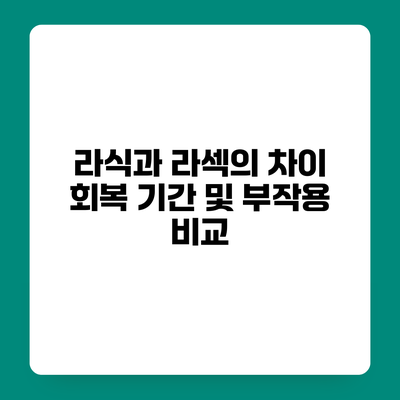 라식과 라섹의 차이 회복 기간 및 부작용 비교