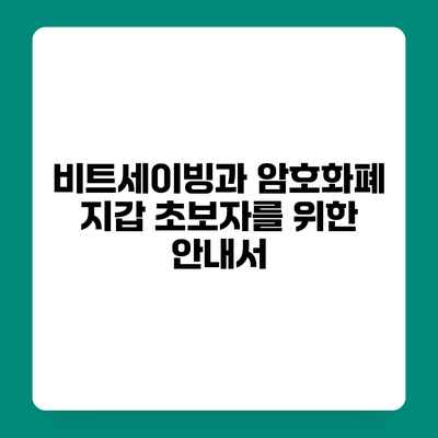 비트세이빙과 암호화폐 지갑 초보자를 위한 안내서