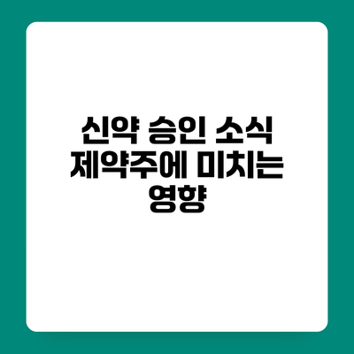 신약 승인 소식 제약주에 미치는 영향