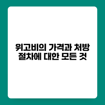 위고비의 가격과 처방 절차에 대한 모든 것