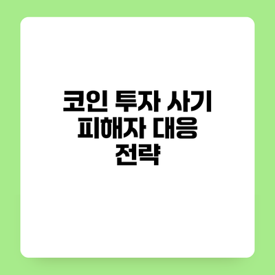 코인 투자 사기 피해자 대응 전략